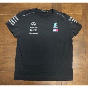 Vintage Mercedes Benz AMG Petronas Tommy Hilfiger Racing Tee Size Men's XL